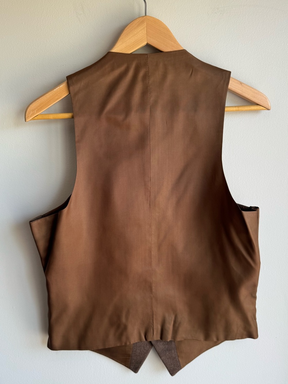 Vintage 70s Eaton Brown Wool 3 Piece Suit Mens 38R 32x29.5 Blazer Vest Trousers - Picture 10 of 16